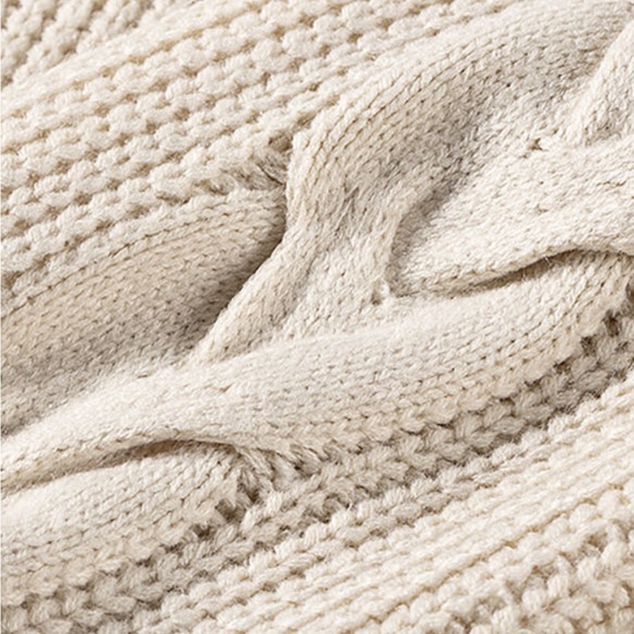 🌾New! Khaki Open Front Cable Knit Long Sleeve Cardigan and in Black! - Picture 10 of 10